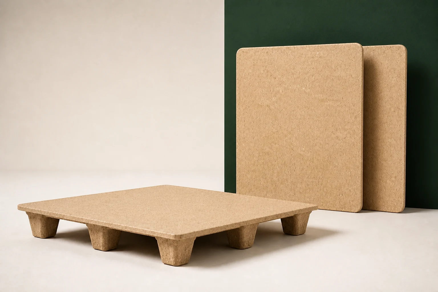 Compressed wood pallets