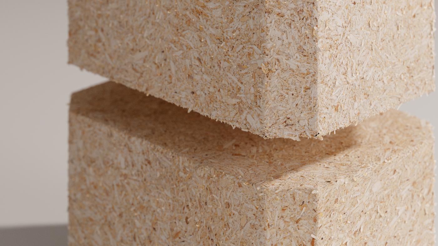 Compressed wood fiber detail